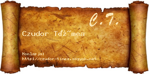Czudor Tímea névjegykártya