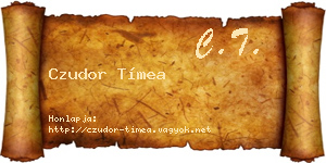 Czudor Tímea névjegykártya